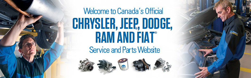 Welcome to Canada's Official Chrysler, Jeep®, Dodge, Ram and Fiat® Service and Parts Website.